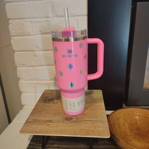 Stanley Pink Tumbler with Straw
